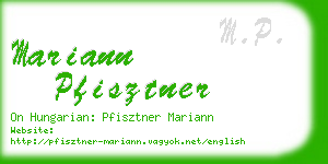 mariann pfisztner business card